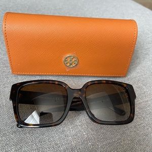 Tory Burch original sunglasses, TY716U, polarized brown frame, brown lenses